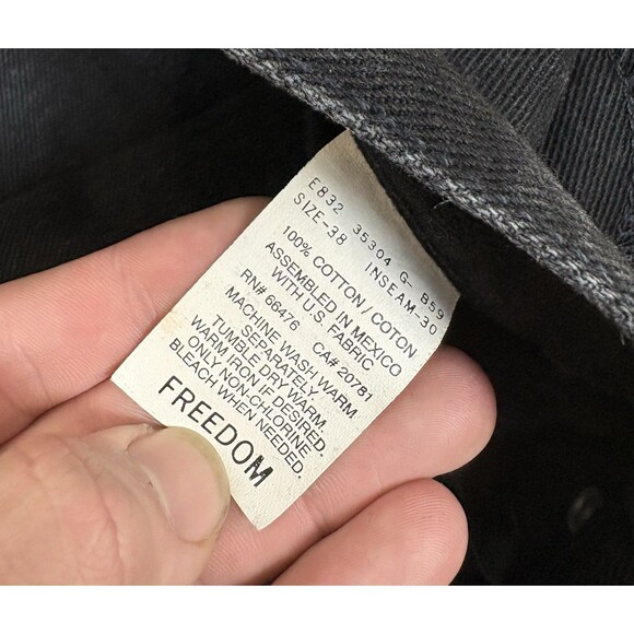 Vintage 90s Tommy Hilfiger Jeans / Black / Size 38 x 30 - Picture 7 of 7